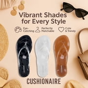 Cushionaire Splash Jelly Flip Flops for Women With Flexible Sole, Soft Footbed Summer Sandals for Women