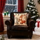 thumbnail image 4 of Fundas de almohada navideñas | Fundas de cojín decorativas para fiestas | Fundas de lino estampadas festivas para sofá y cama | Juego de 2 cojines decorativos de temporada para el hogar, 4 of 6