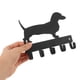thumbnail image 4 of Portallaves decorativo, perchero de Metal negro montado en la pared y portallaves con recortes para perros, estante organizador colgante para correa de perro, 4 of 4