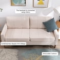 thumbnail image 4 of Prelife 68"W Loveseat Sofa, Mid Century Love Seat Couches for Living Room, Modern Decor Upholstered Small Couch for Bedroom, Solid and Easy to Install Love Seats Furniture, Beige, 4 of 8