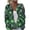 Dark Green, variant on Halloween Cardigan Sweaters for Women Knit Ghost Moon Pumpkin Print Button Up Casual Outfits Funny Printed Holiday Party Coat Tops Green S