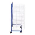 thumbnail image 4 of Estante de secado de arte móvil de 25 estantes para aulas y estudios de arte, carrito de arte rodante de acero resistente con 25 estantes, azul/blanco, 4 of 5