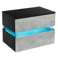 thumbnail image 6 of Hommpa LED Nightstand 2 Drawers Bedside Table Texture Gray for Bedroom Home Furniture, 6 of 8