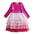 thumbnail image 2 of KYAIGUO Baby Kids Girls Spring Fall Dress Toddler Long Sleeve Princess Skirt Pullover Party Tulle Dresses for Little Girls,Sizes 3-8Y, 2 of 8