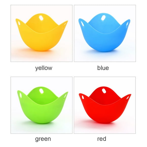 Egg Poacher Cups Egg Poaching Cups 4Pcs Egg Poacher Cups Poached Egg Maker Egg Poaching Cups Silicone Poaching Pods Stovetop Egg Cooker