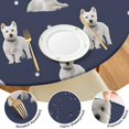 thumbnail image 4 of West Highland White Terrier Round Fitted Tablecloth with Elastic Edge,Dining Table Cover Waterproof,Outdoor Round Tablecloth for Camping,Dining,Indoor and Outdoor, 4 of 7
