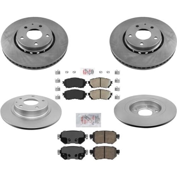 Coated & Balanced Disc Rotors Brake Pads for 2019-2022 Mazda 6 Natural Aspirated
