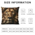 thumbnail image 6 of Wuche Set of 2 Soft Decorative Throw Pillow Covers Lion King Head Square Cushion Case Pillowcase Pillow Sham Protector for Bed Sofa Couch Home Decor 18 x 18 in, 6 of 6