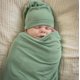 thumbnail image 5 of Manta, gorro, banda para el pelo, traje, toalla envolvente antichoque para bebé, edredón de punto para bebé, toalla para envolver, 5 of 6