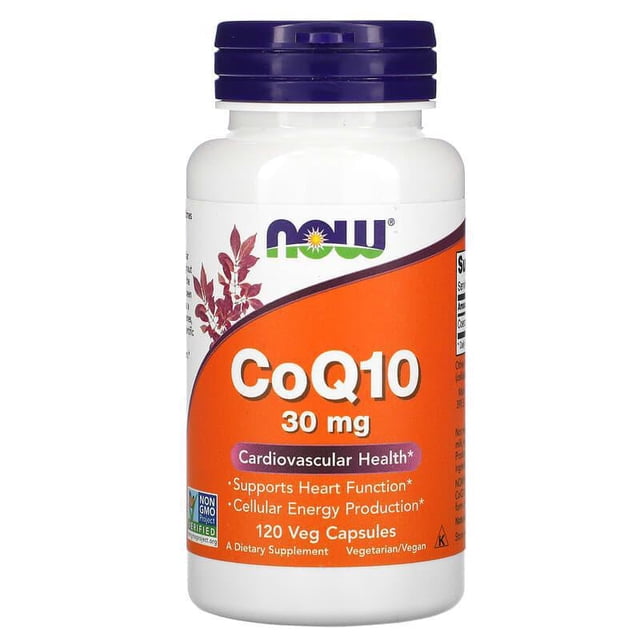 NOW FOODS COQ10 30MG SALUD CARDIOVASCULAR 120VCAPS