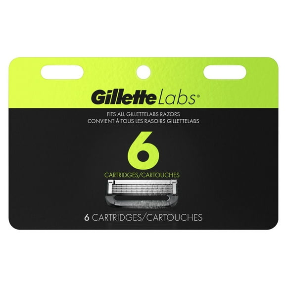 GilletteLabs Razor Blade Refills, Compatible with GilletteLabs with Exfoliating Bar and Heated Razor, 6 Refills, 6CT