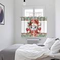 thumbnail image 3 of Christmas Snowman Kitchen Curtains Window Panels, Winter Snowflakes Green Buffalo Plaid Insulated Window Treatment Curtain, Grommet Curtains for Bedroom/Living Room/Bathroom, 2 Piece 52"Wx72"L, 3 of 8