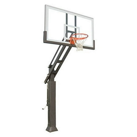 Triple Threat In-ground Adjustable Basketball Goal Hoop with 42