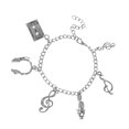 thumbnail image 3 of Creative Note Bangle Bracelet in Silver Alloy for Decor Great for Parties and Daily Wear 1 Pc, 3 of 3
