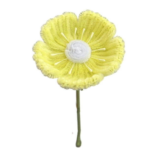 Flor de limpiapipas terminada, tallo de chenilla hecho a mano, flor falsa, regalo artesanal para mujeres, madres, esposas, cumpleaños, bodas, decoración del hogar