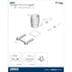 thumbnail image 3 of Porta Cepillos Urrea 9807 de acero inoxidable Con Vaso de cristal, 3 of 4