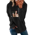 thumbnail image 6 of Craaazy Womens Hoodies Christmas Print Long Sleeve Womens Shirts Xmas Womens Tops with Pockets Gifts for Women, 6 of 6