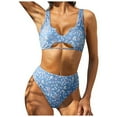 thumbnail image 1 of Bikini cómodo para mujer, traje de baño de dos piezas calado sólido, conjunto de ropa de playa OAVQHLG3B Store  lin121212, 1 of 4