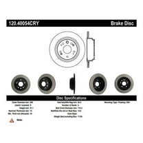 Centric Parts Disc Brake Rotor P/N:120.40054 Fits select: 2002-2004 ACURA 3.5RL