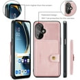 thumbnail image 4 of OnePlus Nord N30 5G 2023 PU Leather Wallet Case, Pink (Cellular Phone Case), 5 Card Slots, Magnetic Back Card Pockets, Shockproof Protective Cover, Detachable, Wireless Charging Compatible, 4 of 14