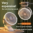 thumbnail image 3 of Clip-on Small Fan, Student Dormitory Bed, Night Light, Clip Fan, Office Desktop, USB Charging, Handheld Ceiling Fan, 3 of 6