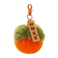 thumbnail image 1 of Handmade Plush Keychain Colorful Persimmon Plush Keychain with Lucky Blessing Band Fruit Plush Pendant, 1 of 8