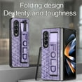 thumbnail image 6 of K-Lion for Samsung Galaxy Z Fold 4 Slim Case, Folding Design Wristband Ring Pen Holder Anti-Slip Strip Drop Protection Shockproof Case for Samsung Galaxy Z Fold4 6.7 inch,Purple, 6 of 9