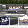 thumbnail image 4 of 8 Piece Patio Furniture Set with 44" Propane Gas Fire Pit Table, Outdoor Sectional Conversation Set Wicker Rattan Sofa Set with Coffee Table, 4 of 6