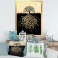 thumbnail image 3 of Designart 'Tree Silhouette With Underground Roots' Traditional Framed Art Print, 3 of 4