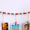 thumbnail image 5 of Wall Hanging Photo Display with Wooden Beads Garland 4 Feet Boho Collage Picture Frame DIY Picture Photo Frame Set with 9 Wood Clips for Rustic Country Home, Office Nursery Room Decoration, 5 of 8