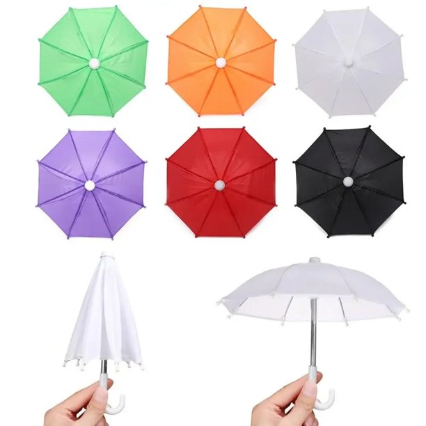 Mini paraguas de juguete para bebé, accesorios de decoración de ropa Multicolor, 1 piezas
