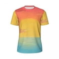thumbnail image 4 of T Shirt For Men Sunset Print Subtle Pan Flag Hip Hop Running T-Shirts Short Sleeves Quick Dry Tops B, 4 of 7