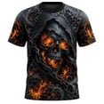 thumbnail image 3 of CONFREE Halloween Mens Short Sleeve Tshirts Crew Neck Skeleton Graphic Lightweight Hallowmas T-Shirts for Men, 3 of 5