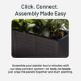 thumbnail image 5 of Tierra Verde 17-Inch x 48-Inch Raised Garden Trough Box for Patio or Deck, Black, 5 of 9
