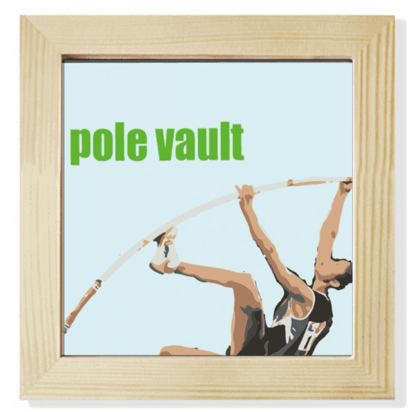 Pole Vault Field Events Art Deco Fashion Square Picture Frame Wall Tabletop Display