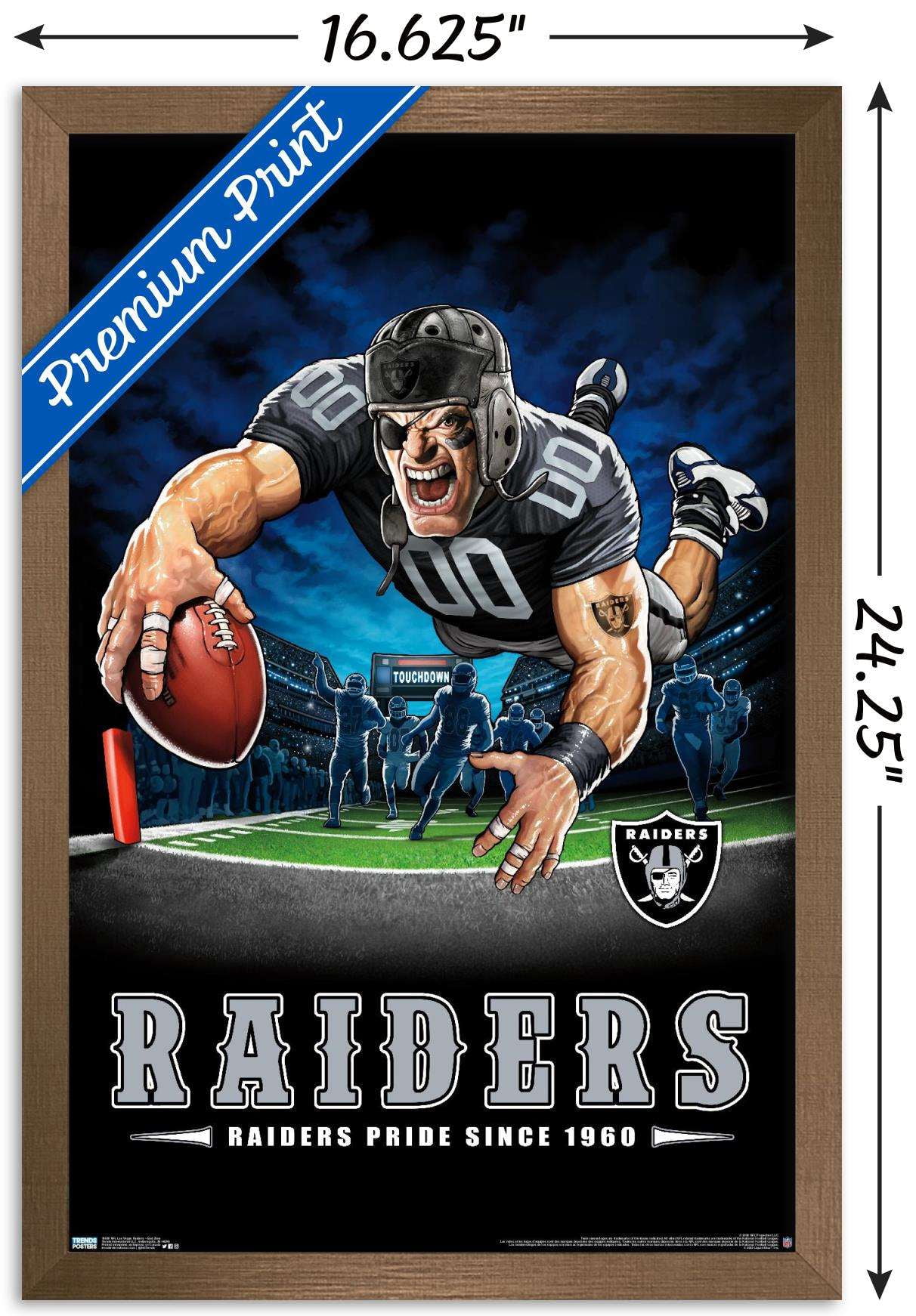 NFL Las Vegas Raiders – End Zone 20 Wall Poster, 14.725" x 22.375", Framed