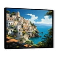 thumbnail image 3 of Designart "Coastal Dream Capri, Italy Landscape III" Oversized Landscapes Framed Wall Art - Global Blue Landscape Italy Bedroom Framed Canvas Wall Art, 3 of 7