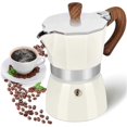 thumbnail image 1 of Espresso Maker, 3 Espresso Cup Moka Pot - 5oz Manual Cuban Coffee Percolator Machine Premium Aluminum Moka Italian Espresso, 1 of 5