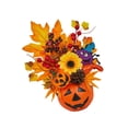 thumbnail image 2 of Mornei Artificial Pumpkin,Foam Pumpkins Harvest Fake Pumpkin Maple Leaves Bacca Flowers with Violet, 2 of 9