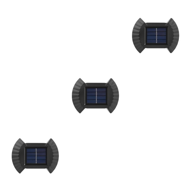 Bewildely Lámpara de pared LED Solar IP65 Impermeable 3lm Valla Jardín Luz Pasillo Interior Auto-on Paisaje Iluminación Luz cálida Type1 NO1 Bewildely CBP230425