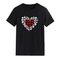 thumbnail image 4 of Pompotops T-Shirt Décontracté à Manches Courtes pour Femmes avec Impression d'Amour, 4 of 4