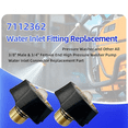 thumbnail image 4 of 2Pcs 7112362 Water Inlet Fitting for Pressure Washer and Other 3/8In Male & 3/4In Female End High Pressure Washer Pump,2 * 7112362 water inlet fitting, 4 of 7