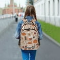 thumbnail image 6 of FORMRS Unisex Backpack Elementary School Travel Bookbag with Reflective Stripes, Fall Acorns Pattern, 6 of 7
