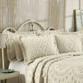 thumbnail image 2 of Kingston Chenille Tufted Bedspread And Pillow Sham Set, All Cotton, King Size, Beige, 2 of 2