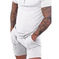 thumbnail image 4 of DYMADE Men's Casual Zipper Lapel Short Sleeve Top Shorts Sports Suit, 4 of 4