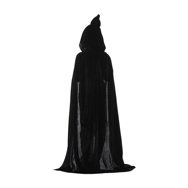 Capa con capucha de Halloween Capa de terciopelo Unisex Niños Niños Capa larga Vestido de lujo Disfr Tomshoo Negro/M