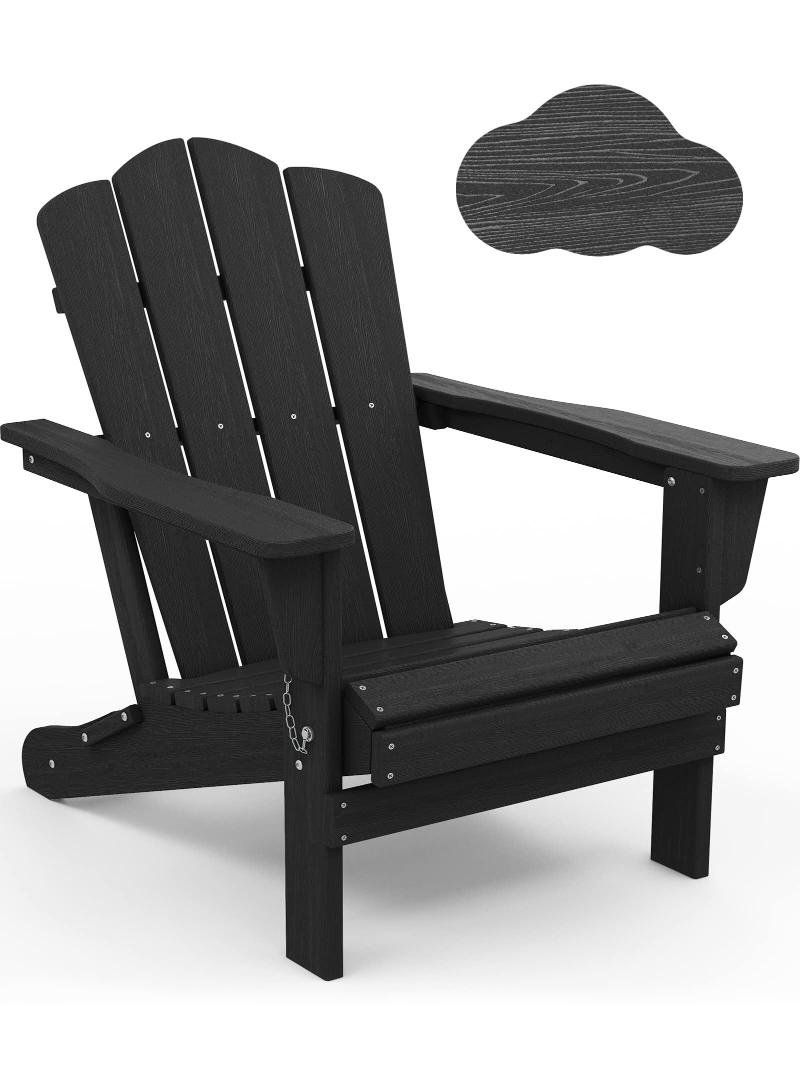 JEAREY Adirondack Chair, Resin Outdoor Patio Furniture,Plastic Folding