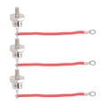thumbnail image 2 of Diodo rectificador de generador (3 unidades), profesional, para motor diésel, con cable, 40 A, línea roja positiva., 2 of 14