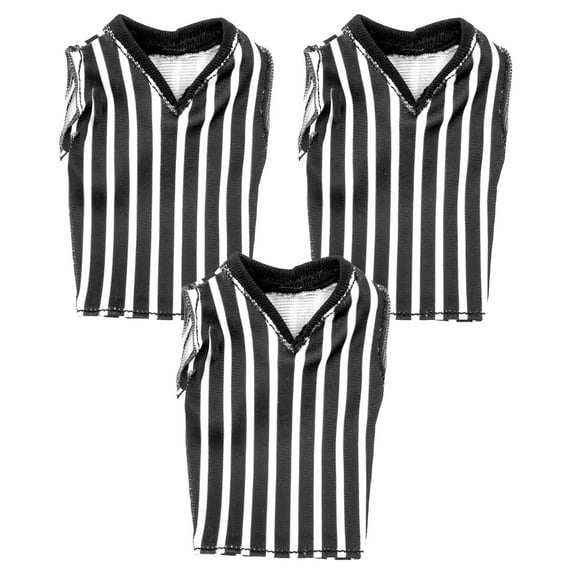 Set of 3 Cloth Muscle Referee Shirts for WWE & AEW Wrestling Action Figures