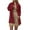 Rouge, variante sur Yuyuzo Manteau pour Femmes Mi-Long à Col Montant Vestes Blazer d'Affaires Décontractées Automne Hiver Pardessus Uni avec Poches